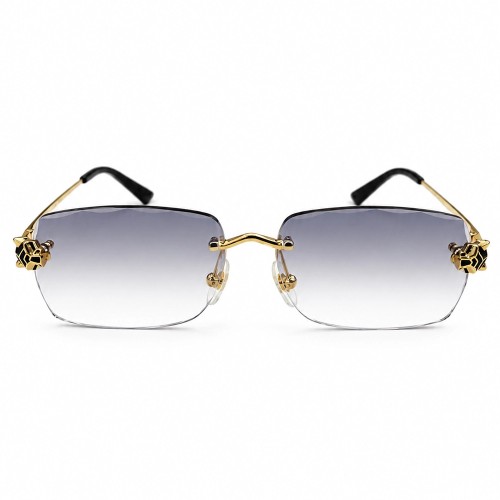 Cartier CT0418O with Diamond Cut Lenses Style - 001 - 58 - LIMITED EDITION Occhiali da sole Gold Rectangle