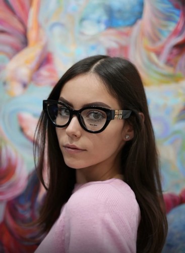 MIU MIU MU 01VV - ​1AB1O1 - ​52 Montature ottiche Black Cat Eye