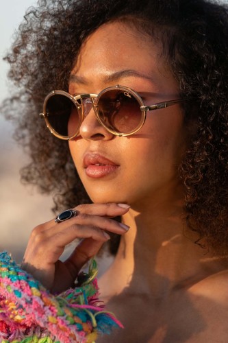 Cazal 644 - 009 - 53 Occhiali da sole Gold Oval