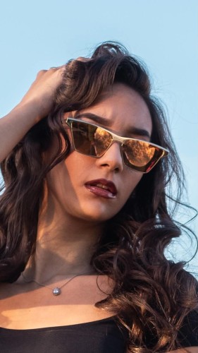 Givenchy GV40013U - 32G - 59 Occhiali da sole Gold Cat Eye