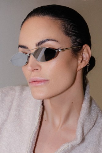 Fendi FE40114U-Y - 16C - 57 Occhiali da sole Silver Oval