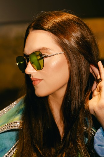 Jimmy Choo CAROL/S - Y3RQT - 56 Occhiali da sole Gold Pilot (Aviator)