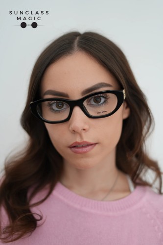 MIU MIU MU 03WV - ​16K1O1 - ​53 Montature ottiche Black Oval