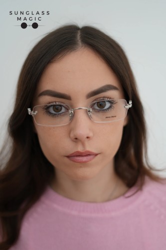 MIU MIU MU 50YV - 1BC1O1 - 52 Montature ottiche Silver Rectangle