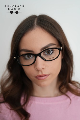 MIU MIU MU 09XV - ​16K1O1 - ​53 Montature ottiche Black Oval