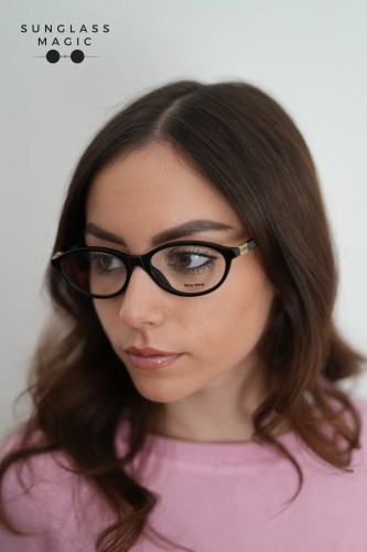 MIU MIU MU 09XV - ​16K1O1 - ​53 Montature ottiche Black Oval