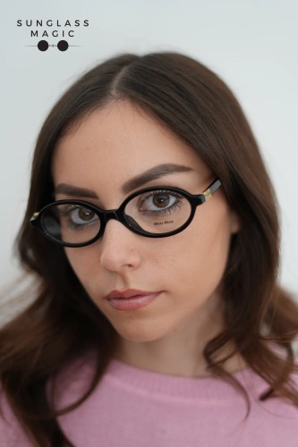 MIU MIU MU 01XV - 1AB1O1 - 50 Montature ottiche Black Oval