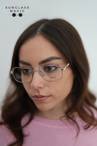 MIU MIU MU 51ZV - 1BC1O1 - 52 Montature ottiche Silver Rectangle