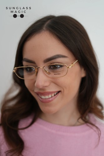 MIU MIU MU 52ZV - 5AK1O1 - 53 Montature ottiche Gold