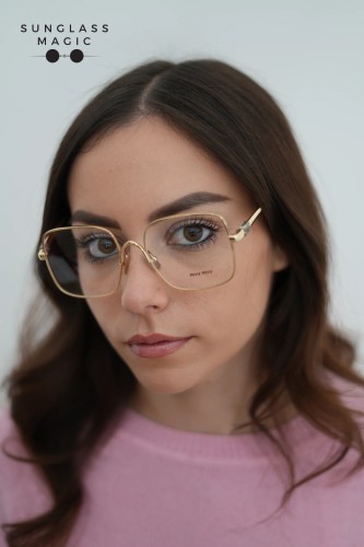 MIU MIU MU 51YV - 5AK1O1 - 53 Montature ottiche Gold Square
