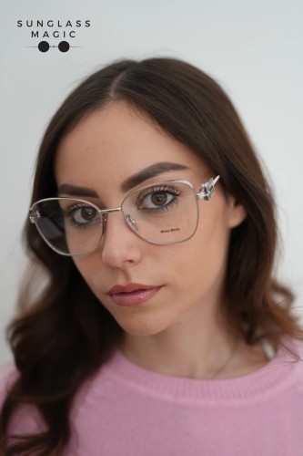 MIU MIU MU 50XV - ​1BC1O1 - ​56 Montature ottiche Silver Butterfly