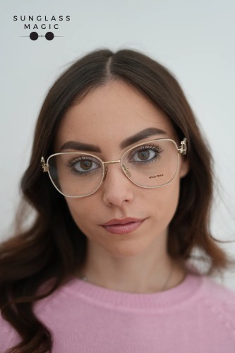 MIU MIU MU 50XV - ​14M1O1 - ​56 Montature ottiche Gold Butterfly