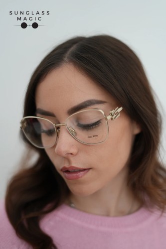 MIU MIU MU 50XV - ​14M1O1 - ​56 Montature ottiche Gold Butterfly