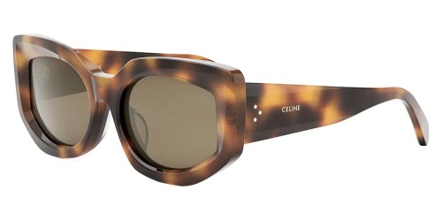 Celine CL40277F - 53E - 54 Occhiali da sole Havanna Cat Eye