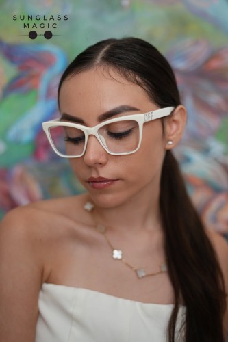 Off-White OERJ067 - 0100 - 55 Montature ottiche White Cat Eye
