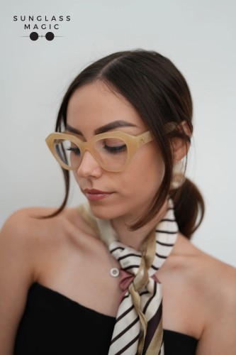 Off-White OERJ043 - 1700 - 51 Montature ottiche Beige Cat Eye