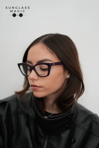 Balenciaga BB0342O - 007 - 55 Montature ottiche Purple Cat Eye