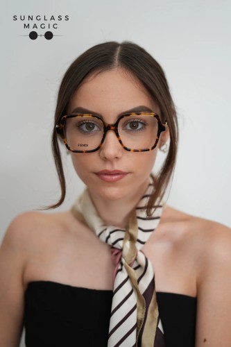 Fendi FE50144I - 056 - 54 Montature ottiche Havanna Square