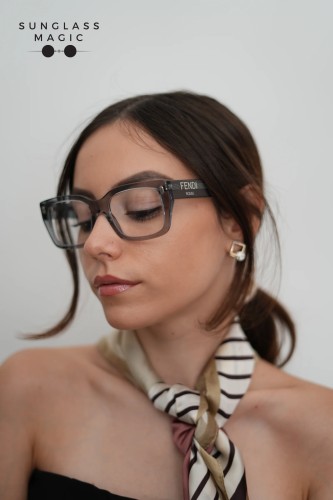 Fendi FE50094I - 020 - 52 Montature ottiche Gray Square