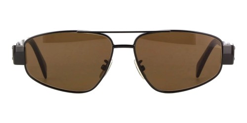 Celine CL40281U Triomphe Metal - 01E - 57 Occhiali da sole Black Pilot (Aviator)