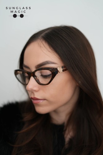 Philipp Plein VPP069S QUEEN - 0LEO - 55 Montature ottiche Havanna Cat Eye