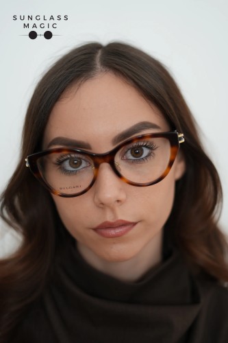 Bvlgari BV50045F B ZERO1 - 053 - 54 Montature ottiche Havanna Cat Eye