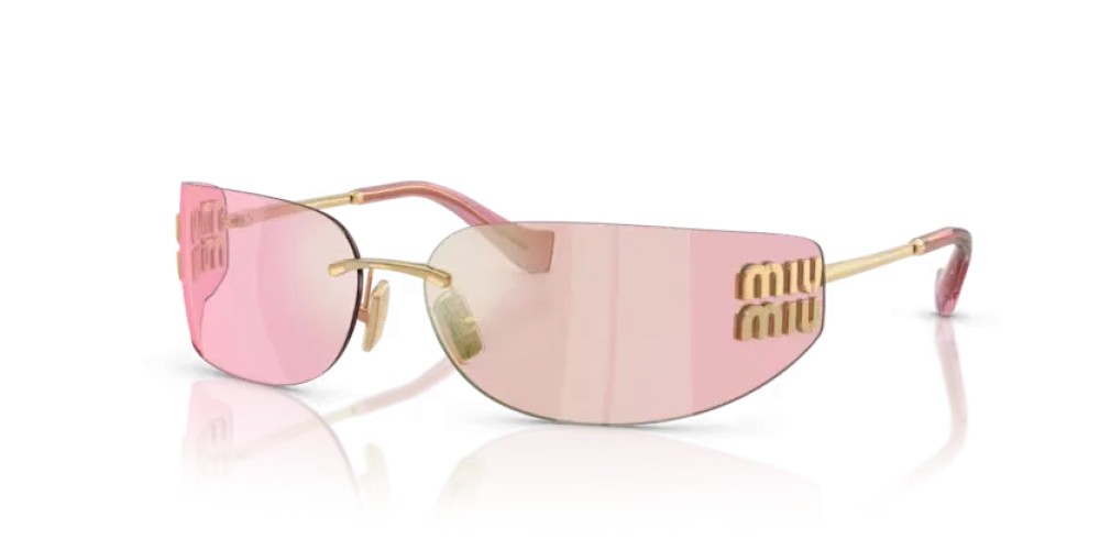 MIU MIU MU A51S - 5AK90Y - 75 Occhiali da sole Gold Rectangle