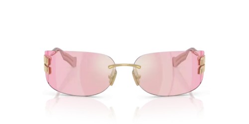 MIU MIU MU A51S - 5AK90Y - 75 Occhiali da sole Gold Rectangle