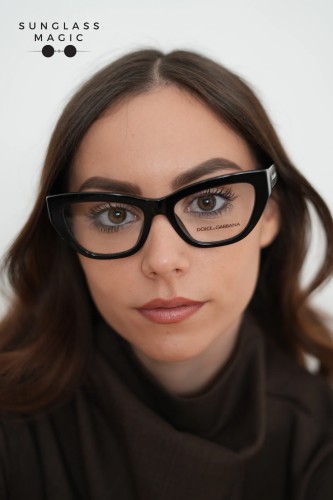 DOLCE & GABBANA DG3412 - ​501 - ​53 Montature ottiche Noir Cat Eye (Chat)