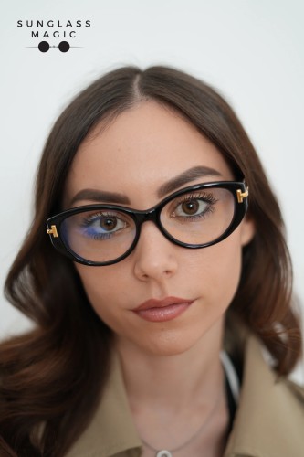 Tom Ford TF6031-B ICON COLLECTION - 001 - 53 - CON LENTI CON FILTRO LUCE BLU-VIOLETTA Montature ottiche Black Cat Eye