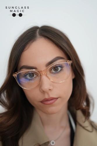 Tom Ford TF5544-B - 072 - 55 - CON LENTI CON FILTRO LUCE BLU-VIOLETTA Montature ottiche Brown Cat Eye