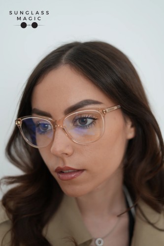 Tom Ford TF5544-B - 072 - 55 - CON LENTI CON FILTRO LUCE BLU-VIOLETTA Montature ottiche Brown Cat Eye