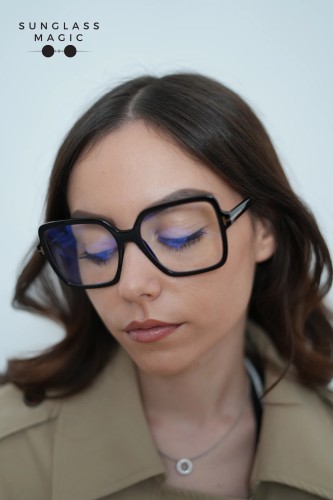 Tom Ford TF6063-B ECO - 001 - 56 - CON LENTI CON FILTRO LUCE BLU-VIOLETTA Montature ottiche Black Square
