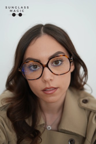 Tom Ford TF6062-B - 053 - 57 - CON LENTI CON FILTRO LUCE BLU-VIOLETTA Montature ottiche Havanna Square