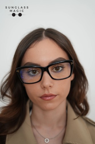 Tom Ford TF6065-B ECO - 001 - 55 - CON LENTI CON FILTRO LUCE BLU-VIOLETTA Montature ottiche Black Square