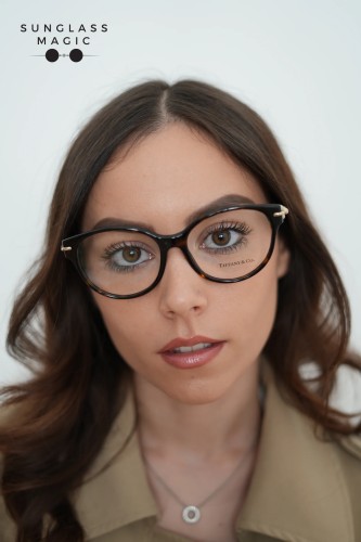 TIFFANY & CO. TF2289 - 8015 - 55 Montature ottiche Havanna Cat Eye