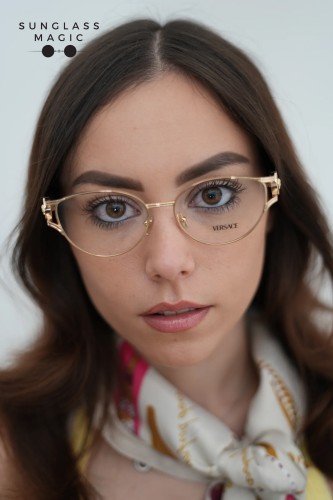 VERSACE VE1309 - 1002 - 54 Montature ottiche Gold Cat Eye