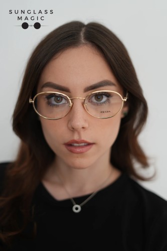 PRADA PR D53VD - 5AK1O1 - 54 Montature ottiche Gold Oval
