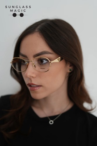 PRADA PR D53VD - 5AK1O1 - 54 Montature ottiche Gold Oval