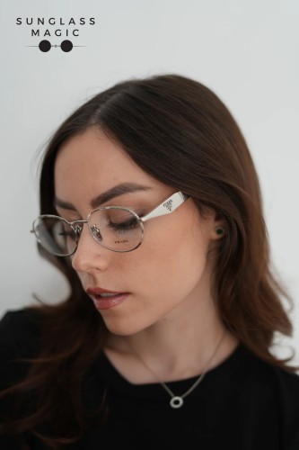 PRADA PR D53VD - 1BC1O1 - 54 Montature ottiche Silver Oval