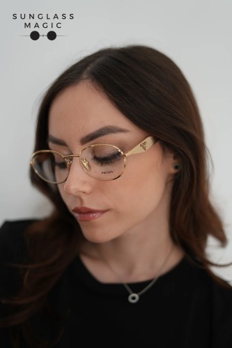 PRADA PR D53VD - 24J1O1 - 54 Montature ottiche Gold Oval