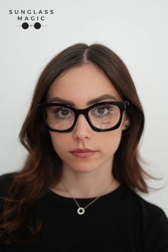 PRADA PR A05V - ​16K1O1 - ​52 Montature ottiche Noir Angulaire