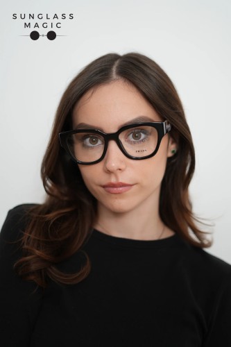 PRADA PR C06V - 28F1O1 - 52 Montature ottiche Black Oval