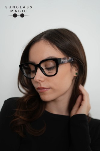 PRADA PR C06V - 28F1O1 - 52 Montature ottiche Black Oval