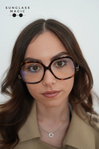 Tom Ford TF5968-B ECO - 052 - 54 - CON LENTI CON FILTRO LUCE BLU-VIOLETTA Montature ottiche Havanna Square
