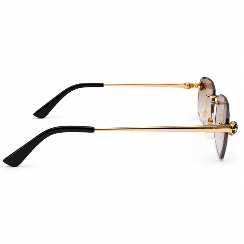 Cartier CT0448O with Diamond-Cut Lenses – Custom-Made - 001 - 54 - CON LENTI FOTOCROMATICHE Occhiali da sole Gold Square