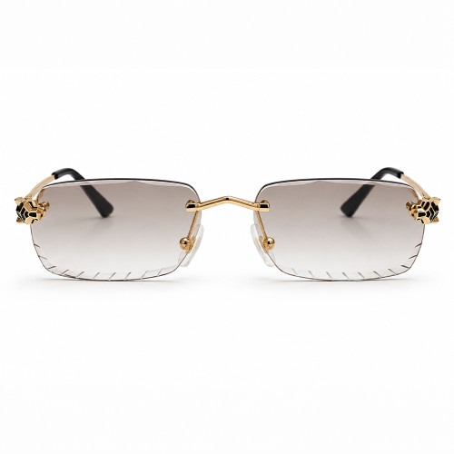 Cartier CT0448O with Diamond-Cut Lenses – Custom-Made - 001 - 54 - CON LENTI FOTOCROMATICHE Occhiali da sole Gold Square