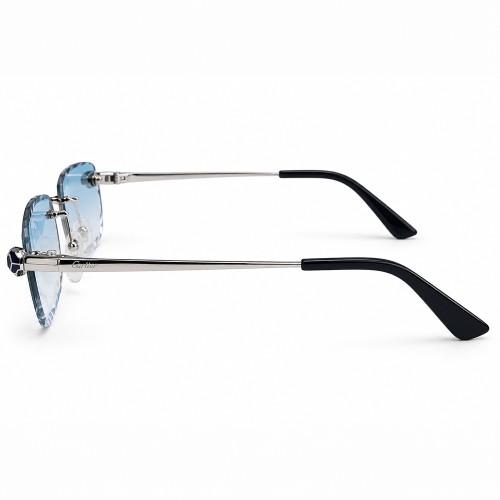 Cartier CT0448O with Diamond-Cut Lenses – Custom-Made - 002 - 54 - CON LENTI FOTOCROMATICHE Occhiali da sole Silver Square