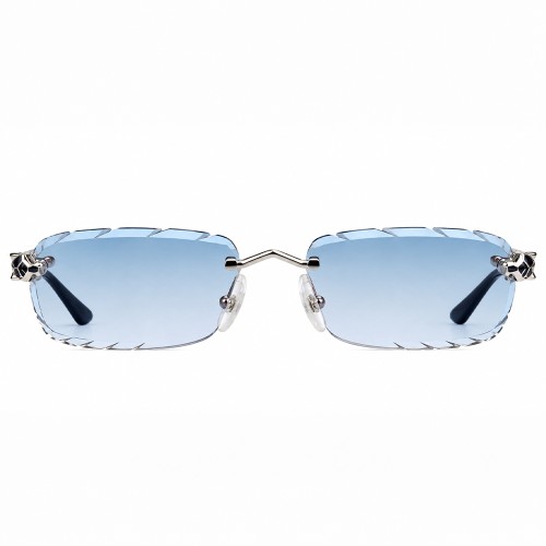 Cartier CT0448O with Diamond-Cut Lenses – Custom-Made - 002 - 54 - CON LENTI FOTOCROMATICHE Occhiali da sole Silver Square