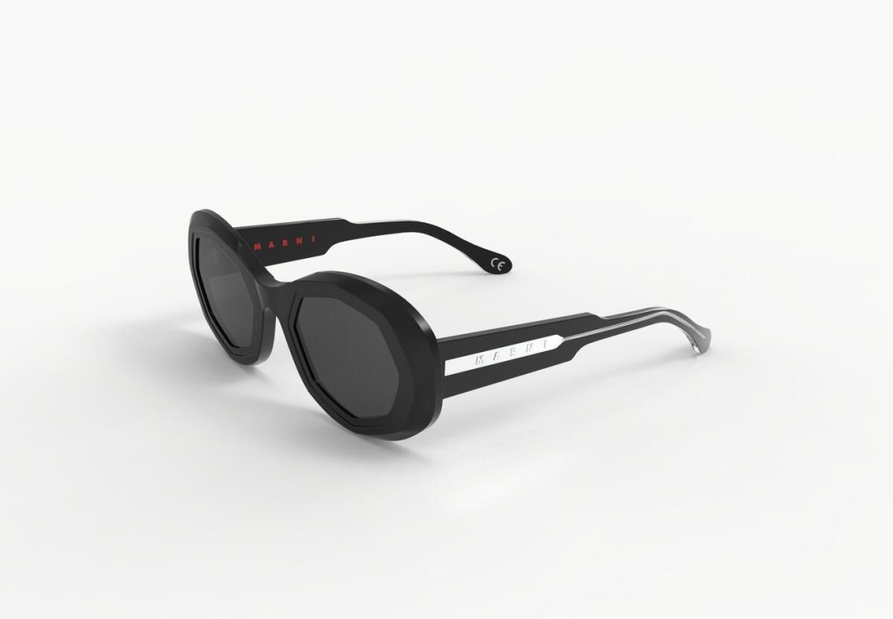 Marni C6H Mount Bromo Blck Fndtn - 52 Occhiali da sole Black Oval